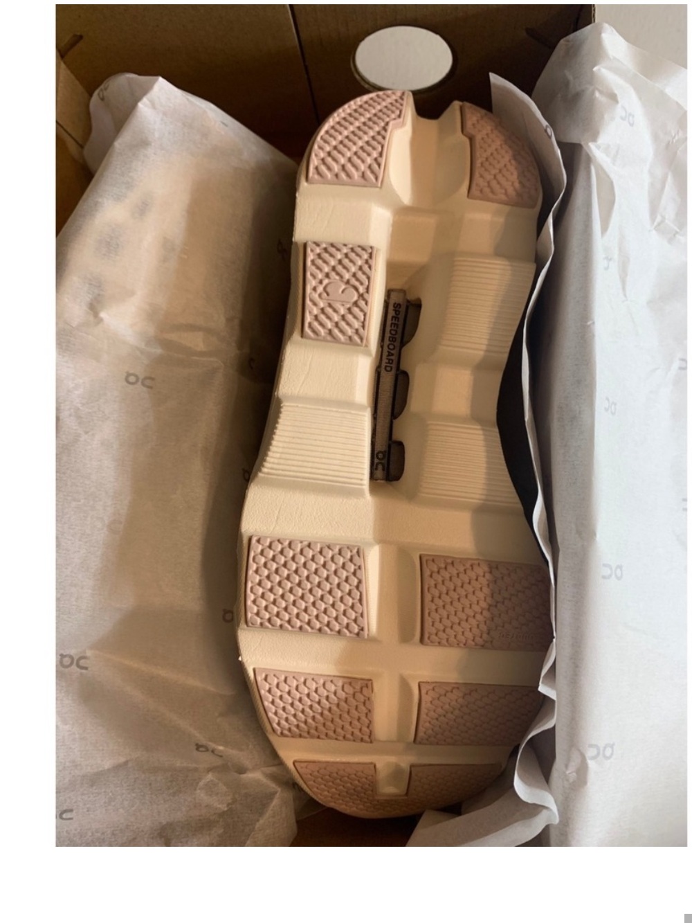 On Running Women’s Cloudmonster Sneakers - Pale Pink/Cream - Picture 3 of 5